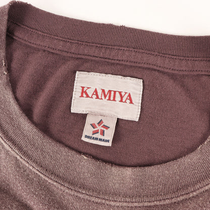 25SS ヴィンテージ加工 グラフィック Tシャツ (KMY WOLF Distressed Tee)
