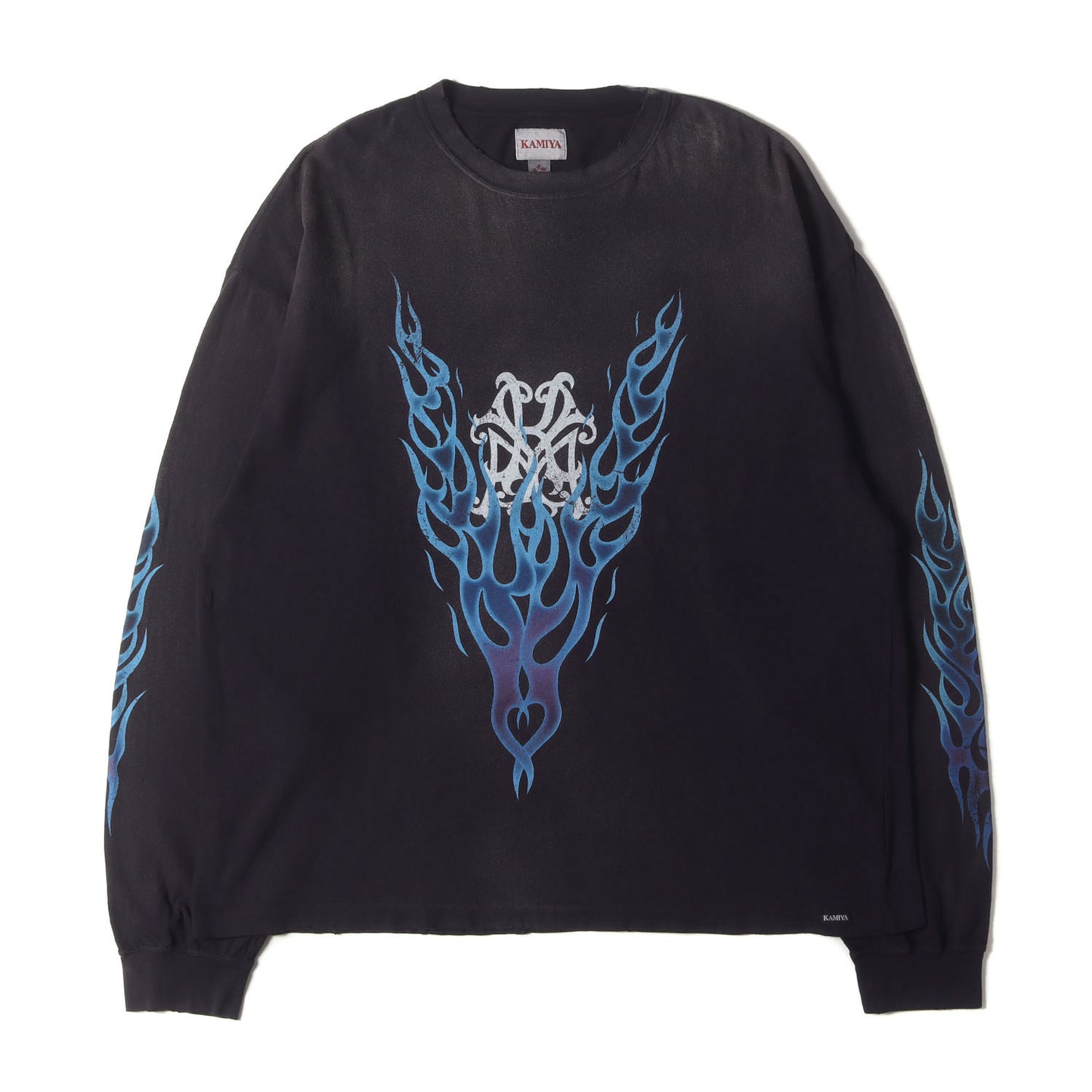 25SS グラフィック ロングスリーブ Tシャツ (KMY-FIRE Distressed L/S Tee)
