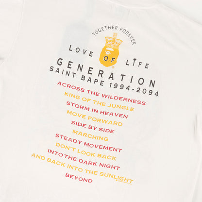 25AW × A BATHING APE ヴィンテージ加工 グラフィック ロゴ Tシャツ (SS TEE GENERATION)