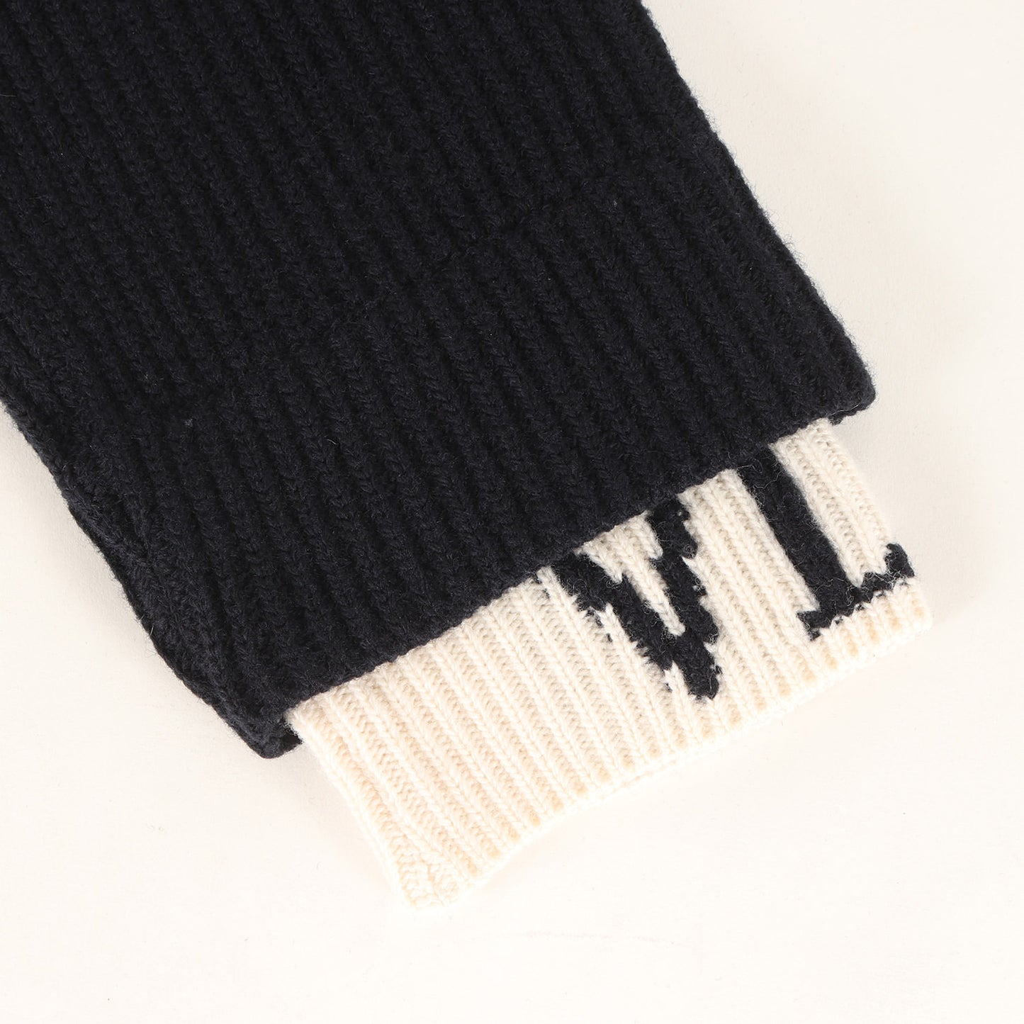 21AW ロゴジャガード レイヤード ニット セーター / MADE IN ITALY