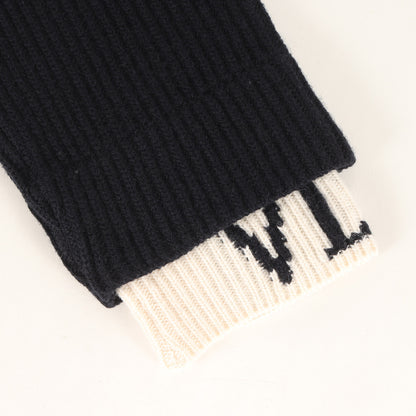 21AW ロゴジャガード レイヤード ニット セーター / MADE IN ITALY