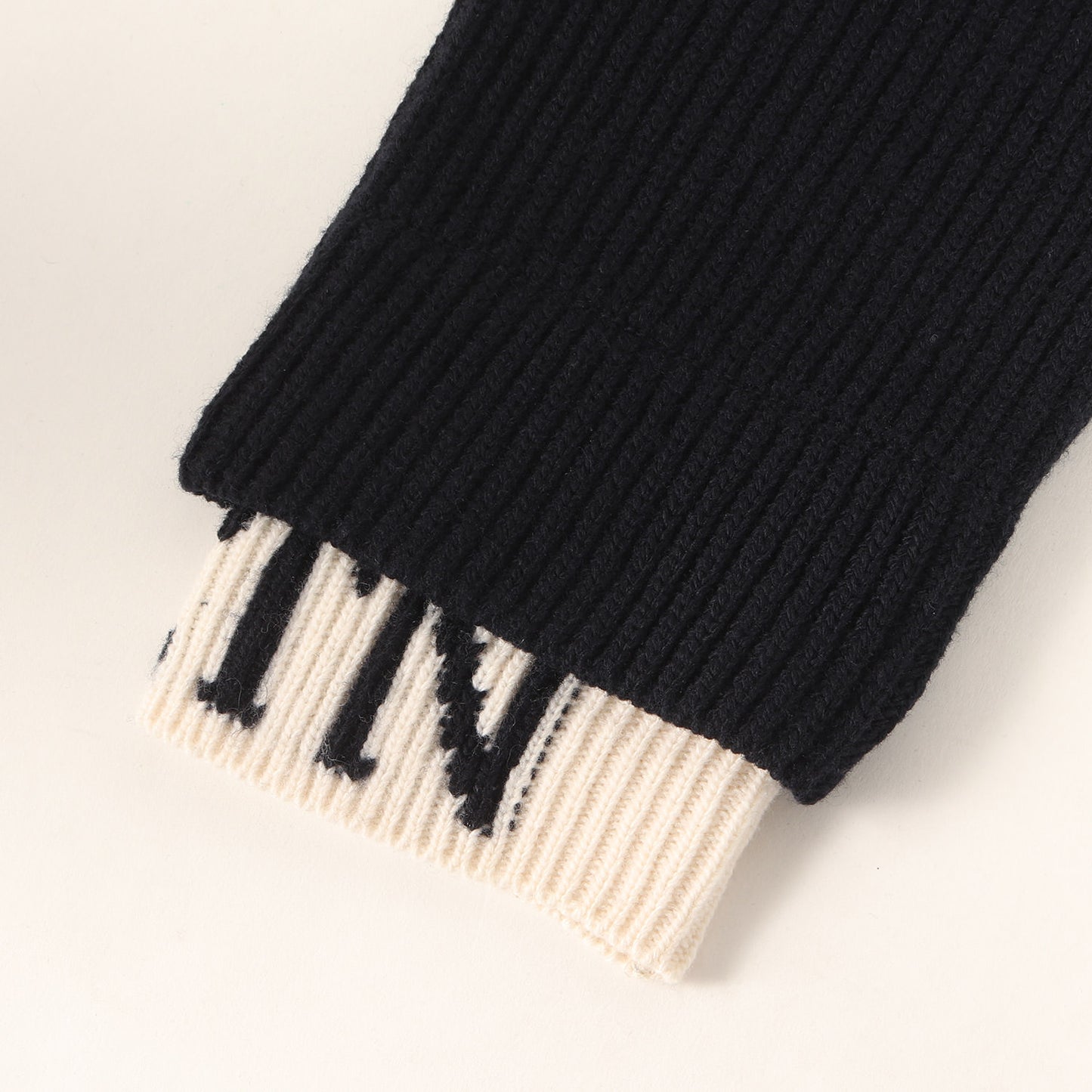 21AW ロゴジャガード レイヤード ニット セーター / MADE IN ITALY