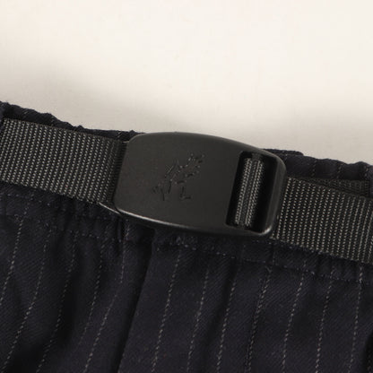 ベルテッド ストライプ ツータック ストレッチ テーパード クライミング パンツ