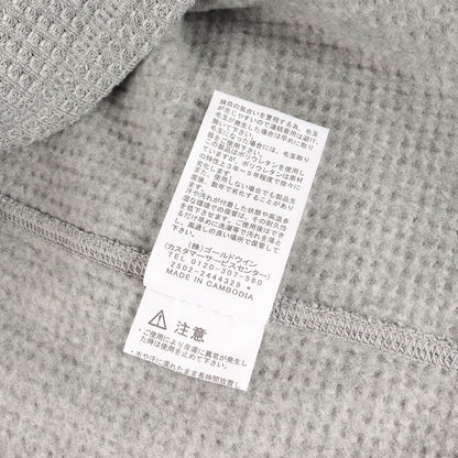 24AW ロングスリーブ ウォーム ワッフルクルー カットソー