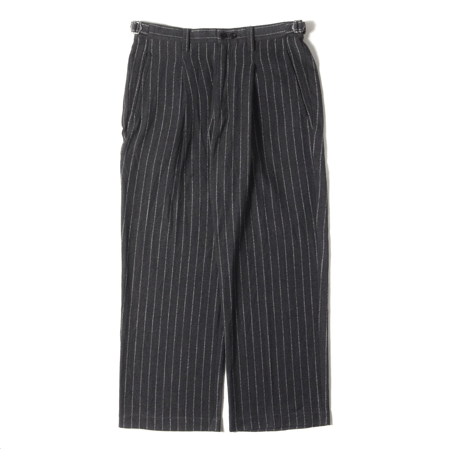 24AW チョークストライプ ワンタック ワイド トラウザー スラックス / Cafissi