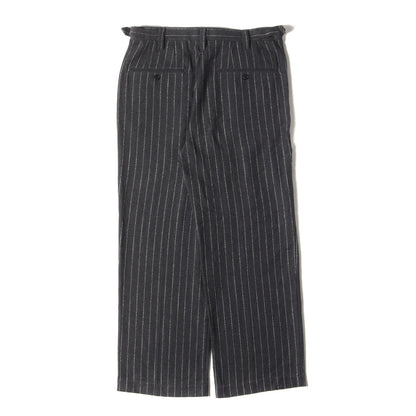 24AW チョークストライプ ワンタック ワイド トラウザー スラックス / Cafissi