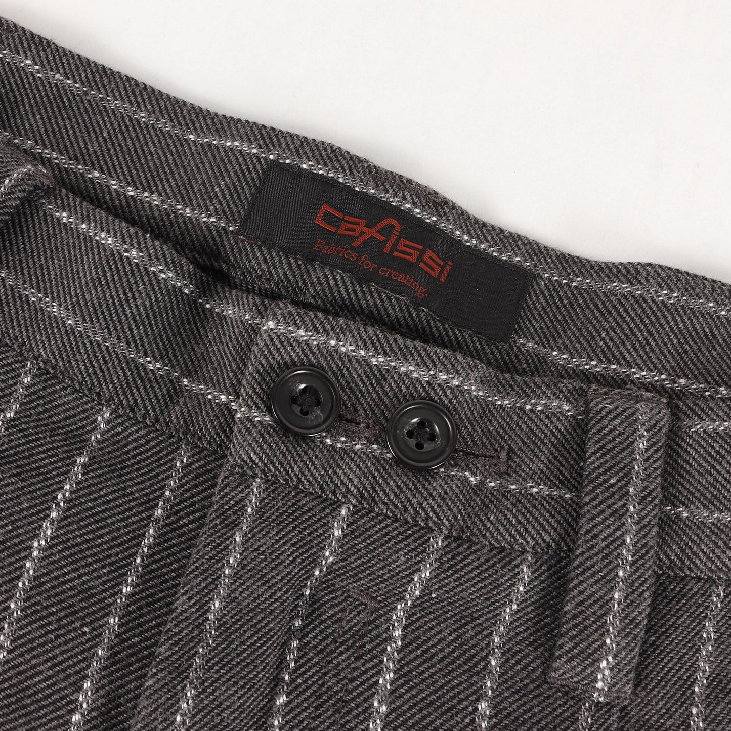 24AW チョークストライプ ワンタック ワイド トラウザー スラックス / Cafissi