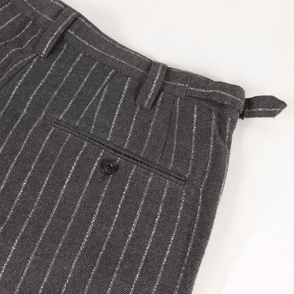 24AW チョークストライプ ワンタック ワイド トラウザー スラックス / Cafissi