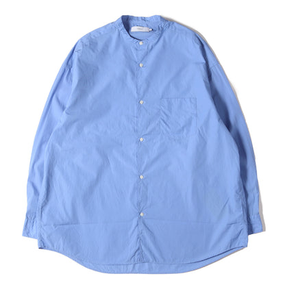 24SS バンドカラー オーバーサイズ ブロード シャツ (Broad L/S Oversized Band Collar Shirt)