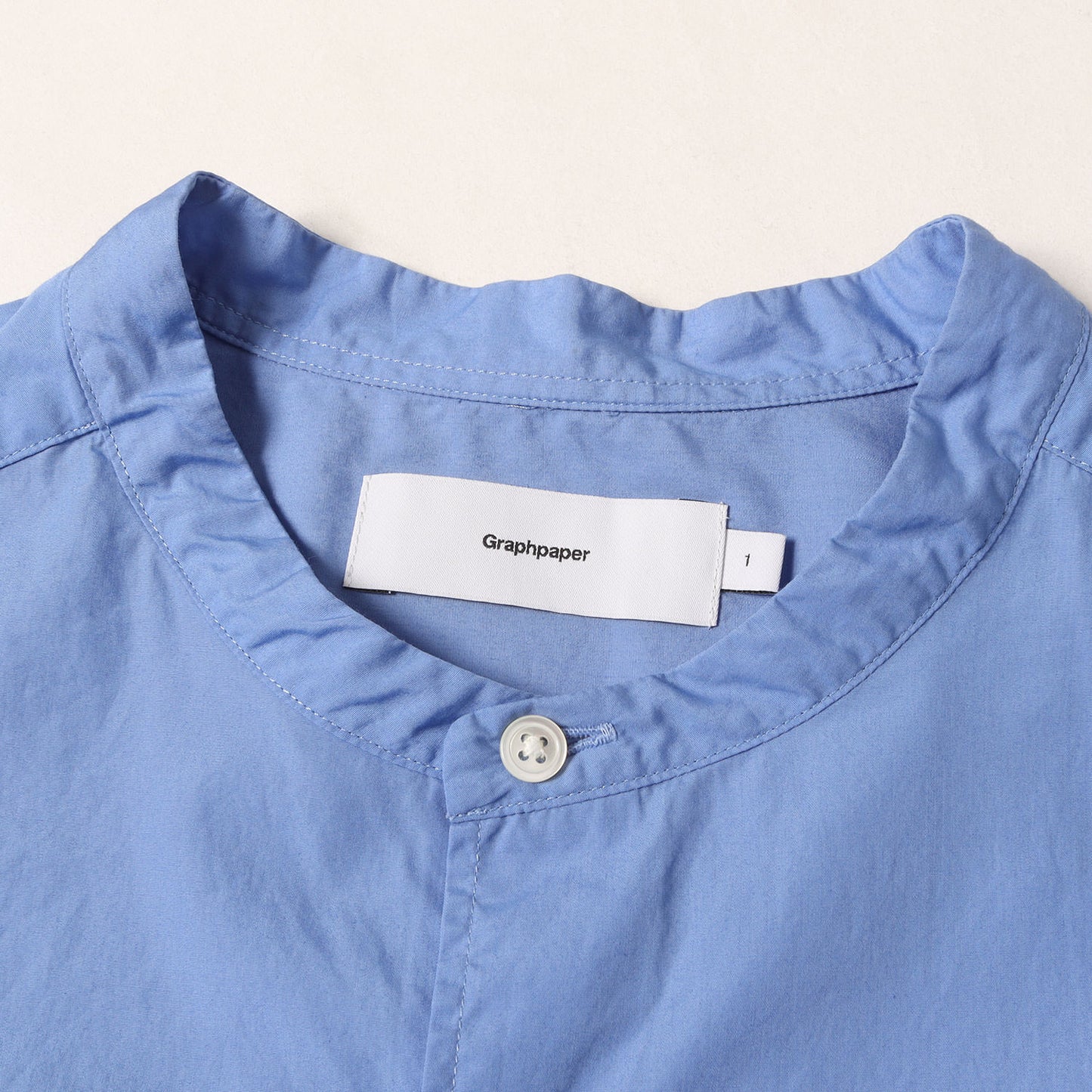 24SS バンドカラー オーバーサイズ ブロード シャツ (Broad L/S Oversized Band Collar Shirt)