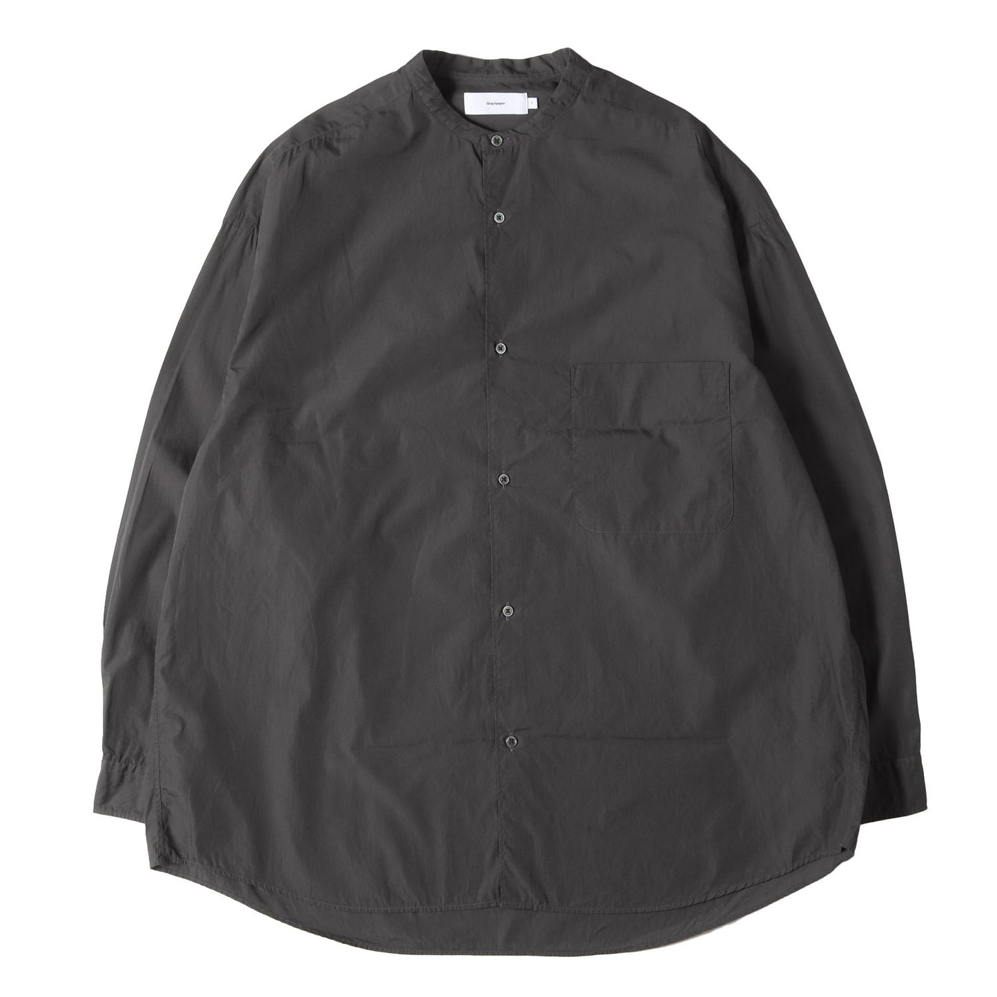 22SS バンドカラー オーバーサイズ ブロード シャツ (Broad L/S Oversized Band Collar Shirt)