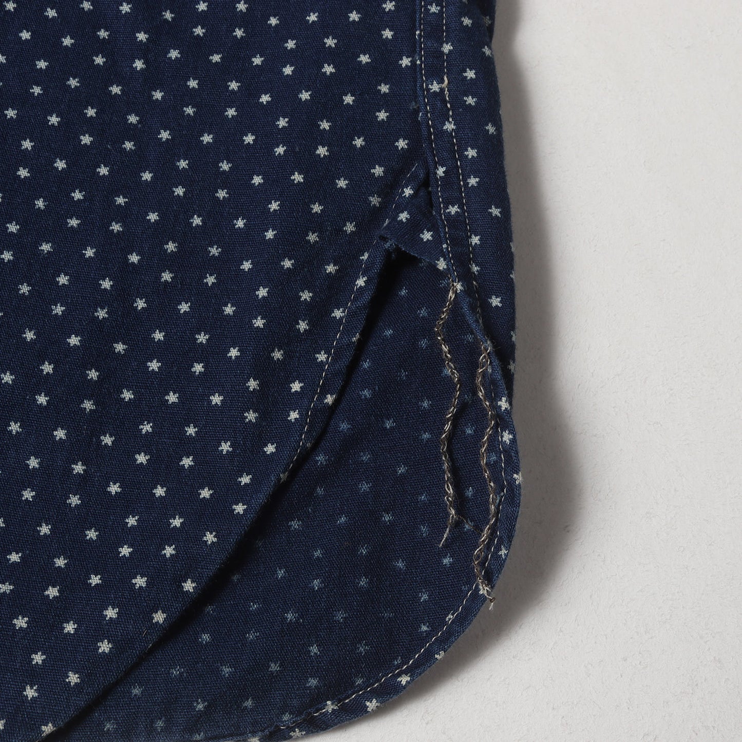 スタードット インディゴ オックスフォード シャツ