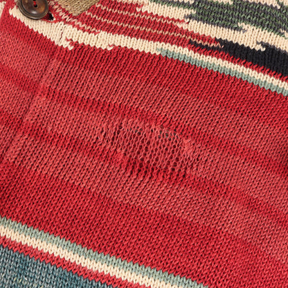 ヴィンテージ加工 ネイティブ ボーダー ショール カーディガン / EXCLUSIVE OF DECORATION