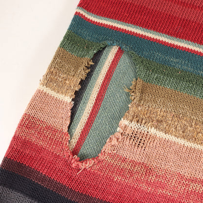 ヴィンテージ加工 ネイティブ ボーダー ショール カーディガン / EXCLUSIVE OF DECORATION