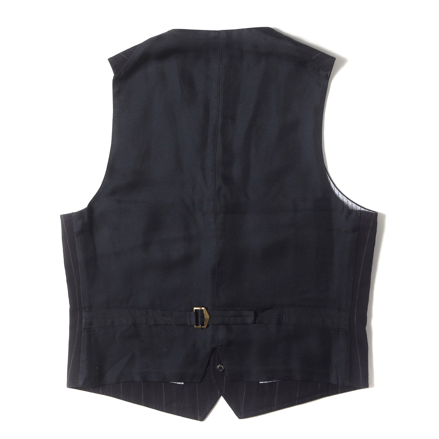 チョークストライプ コットンウール ジレ ベスト