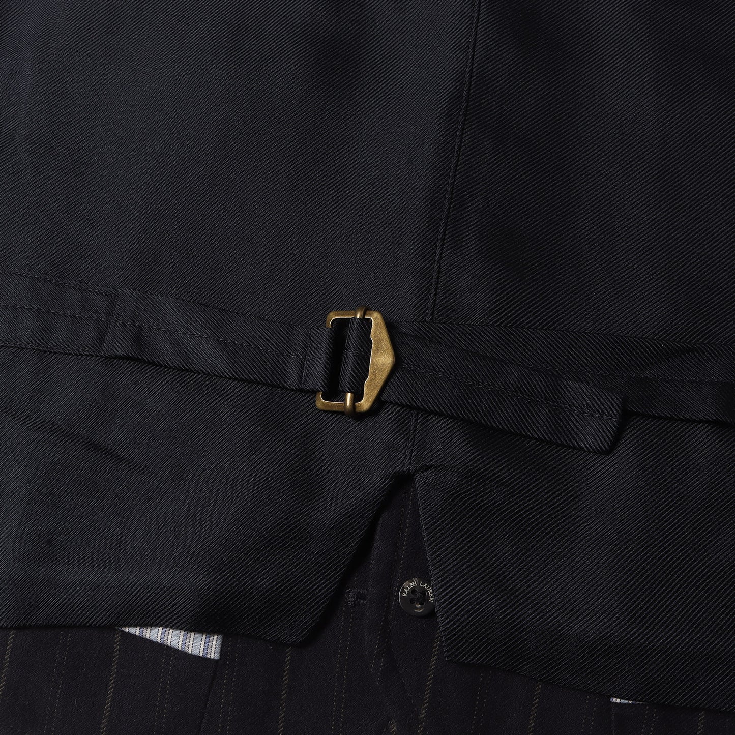 チョークストライプ コットンウール ジレ ベスト