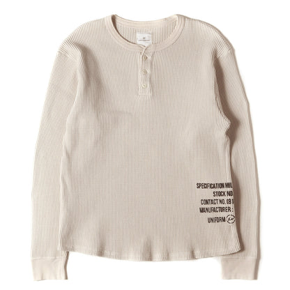 ヘンリーネック ワッフル カットソー (WAFFLE HENLEY NECK CUT&SEWN)