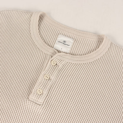 ヘンリーネック ワッフル カットソー (WAFFLE HENLEY NECK CUT&SEWN)