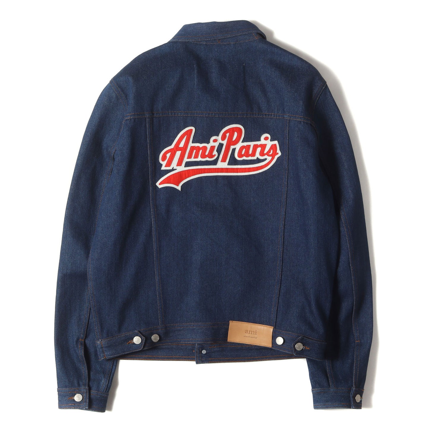 ロゴ ワッペン 刺繍 デニム トラッカー ジャケット