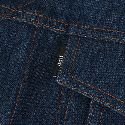 ロゴ ワッペン 刺繍 デニム トラッカー ジャケット