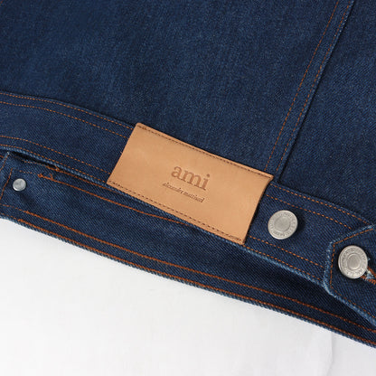 ロゴ ワッペン 刺繍 デニム トラッカー ジャケット