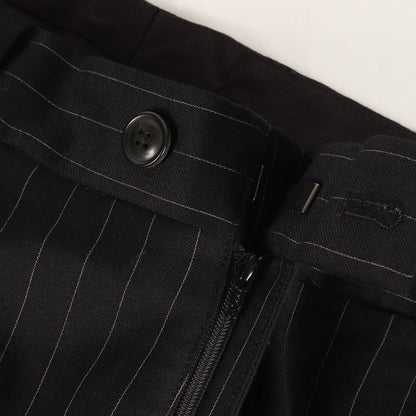 22AW ワンタック ピンストライプ ウール トラウザー スラックス (WOOL STRIPE 1 TUCK PANTS)