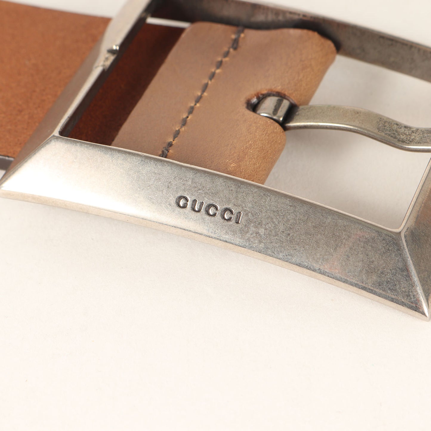 スクエアバックル レザー ベルト