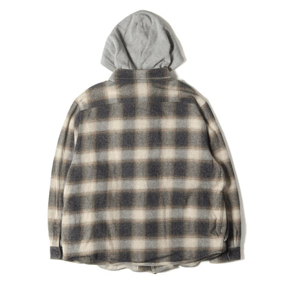 22AW スウェット フード付き ネルシャツ JKT (J・J)