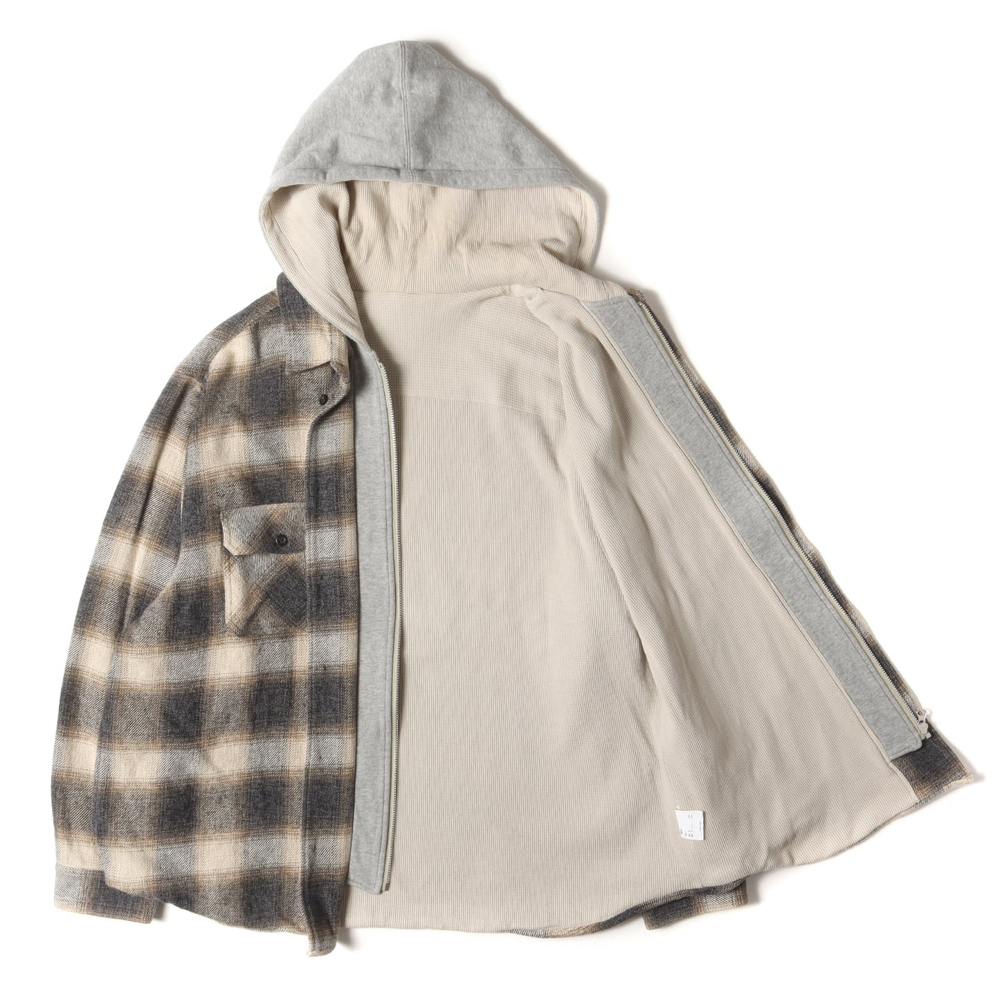 22AW スウェット フード付き ネルシャツ JKT (J・J)