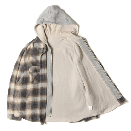 22AW スウェット フード付き ネルシャツ JKT (J・J)