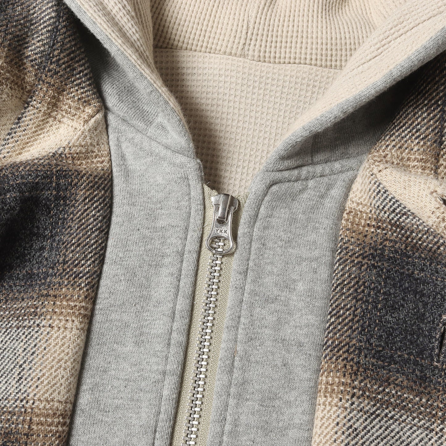 22AW スウェット フード付き ネルシャツ JKT (J・J)