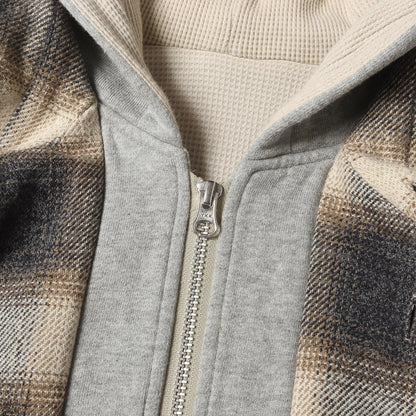 22AW スウェット フード付き ネルシャツ JKT (J・J)