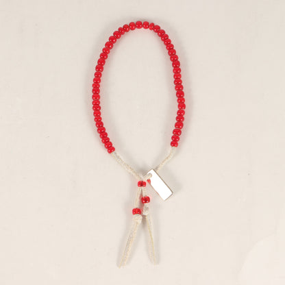 25AW ロゴプレート ビーズ ブレスレット (Glass Beaded Bracelet)