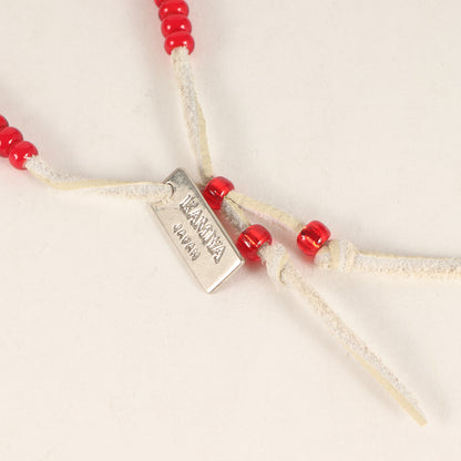 25AW ロゴプレート ビーズ ブレスレット (Glass Beaded Bracelet)