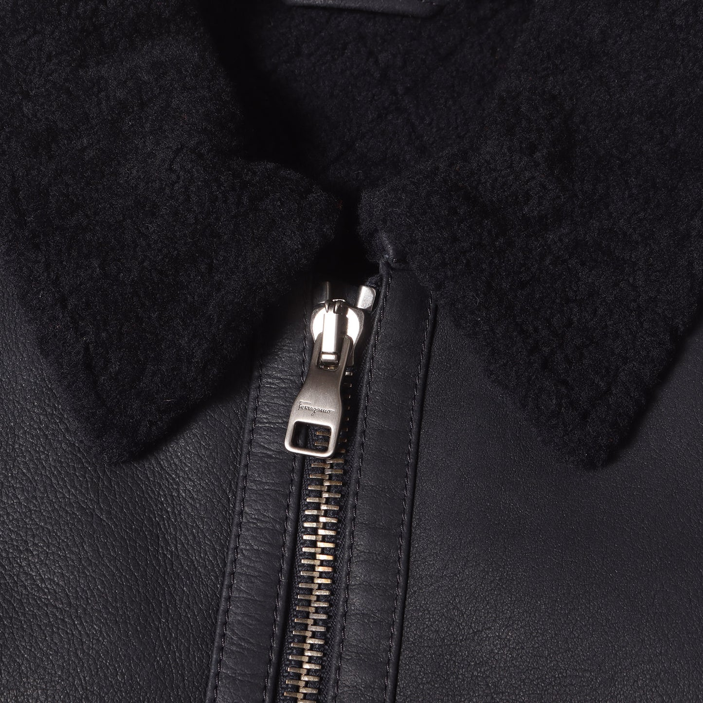 ダブルジップ ムートン ジャケット