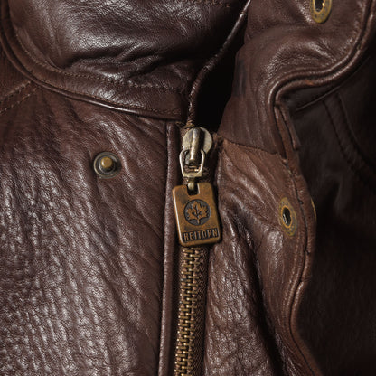 HEITORN シープレザー ジップアップ ブルゾン