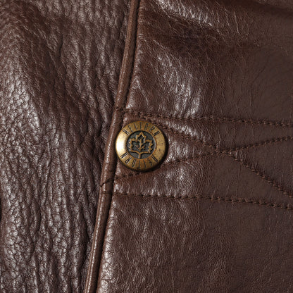 HEITORN シープレザー ジップアップ ブルゾン