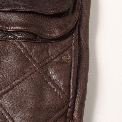 HEITORN シープレザー ジップアップ ブルゾン