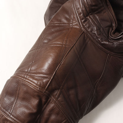 HEITORN シープレザー ジップアップ ブルゾン