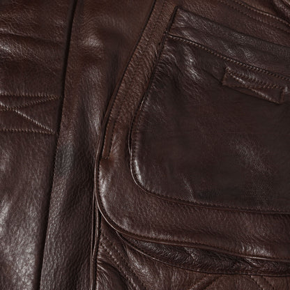 HEITORN シープレザー ジップアップ ブルゾン