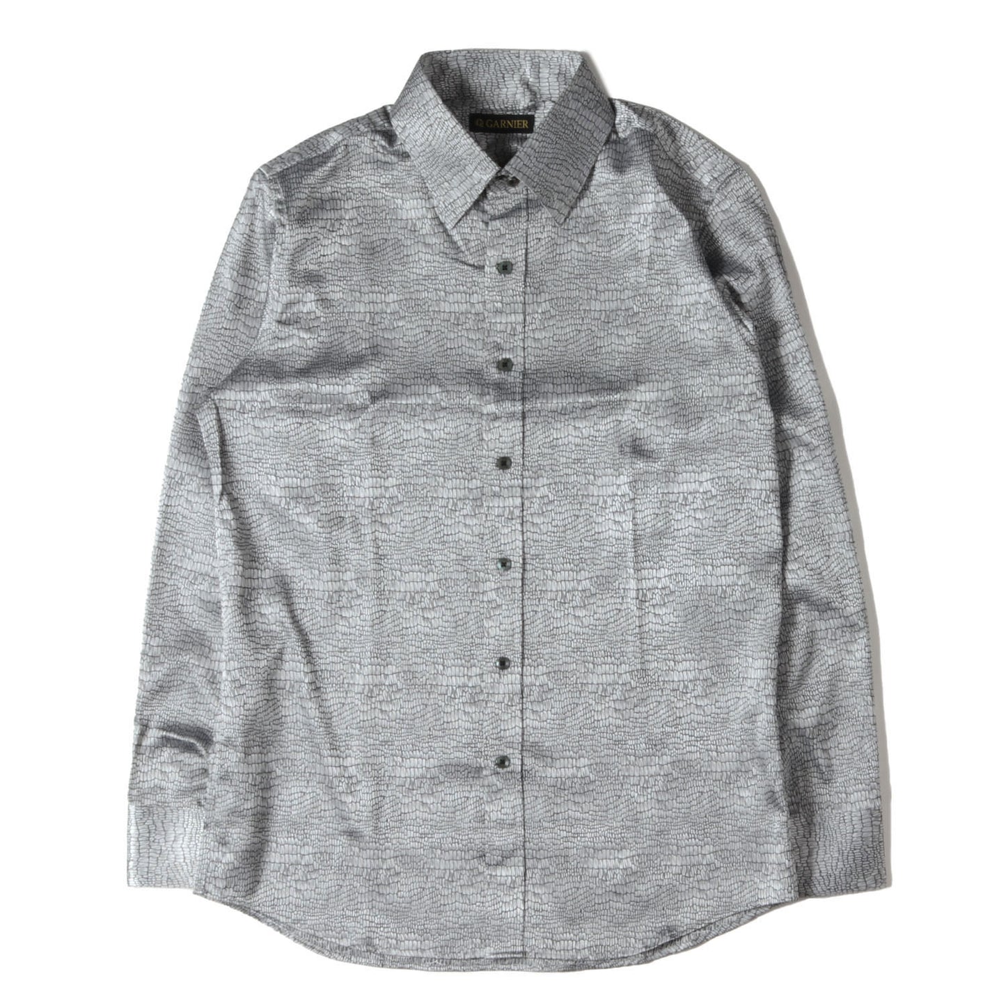 スネーク ジャガード ボタンダウン ドレス シャツ