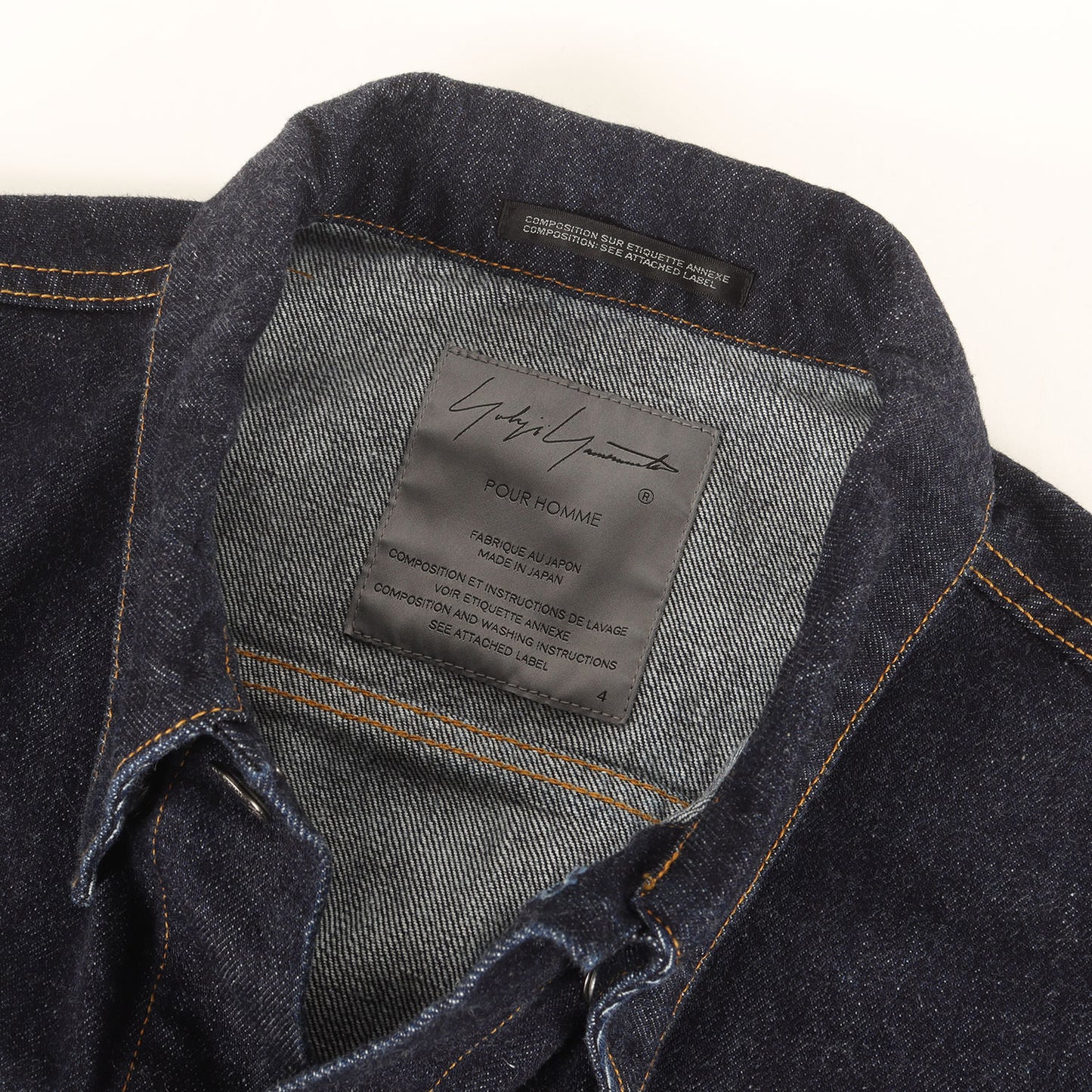 22SS 14オンス デニム トラッカー ジャケット (14OZ DENIM BUTTON-DOWN JACKET) / POUR HOMME