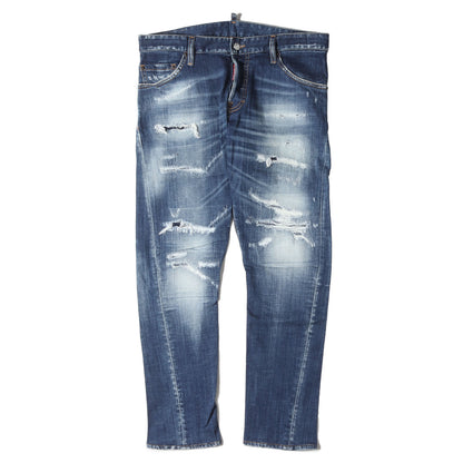 23SS クラッシュリペア加工 スキニー ストレッチ デニムパンツ (Sexy twist jean)