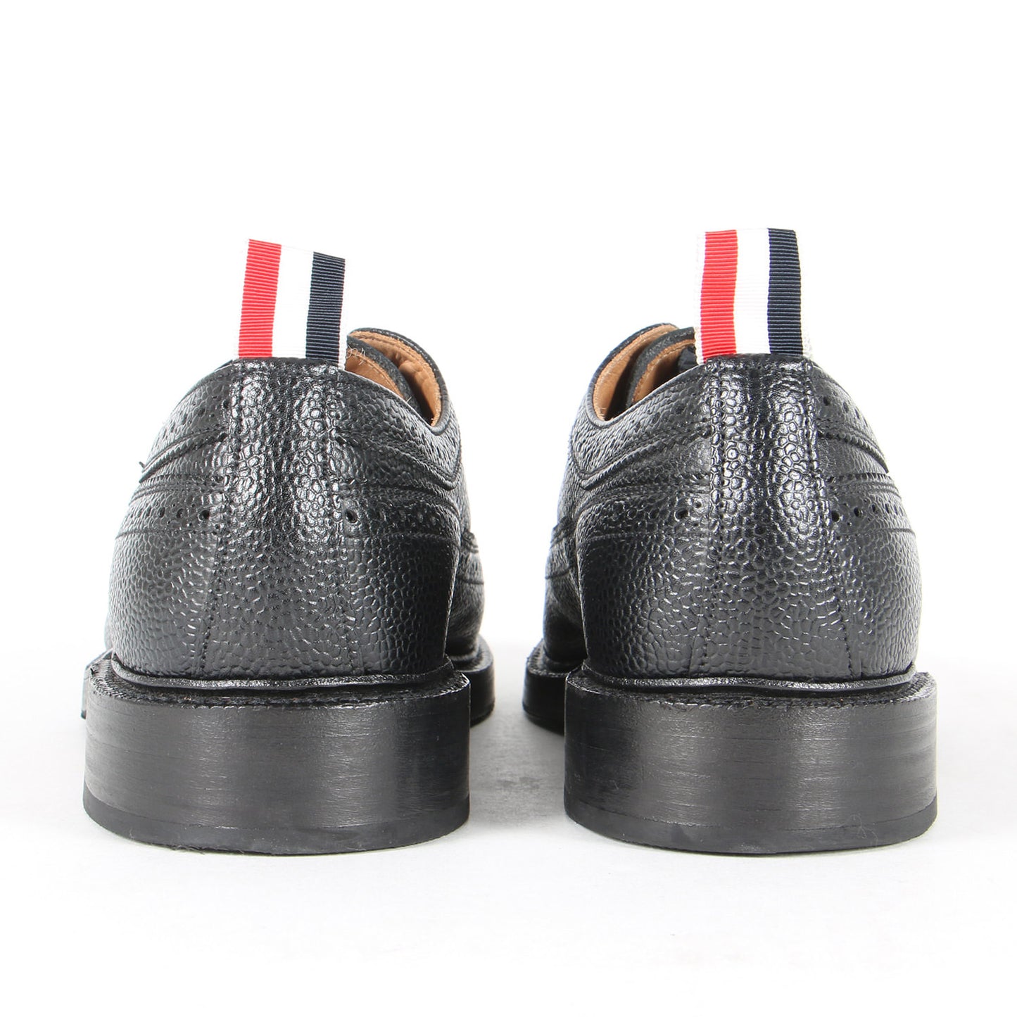 レザー ソール ロングウィング ブローグ シューズ