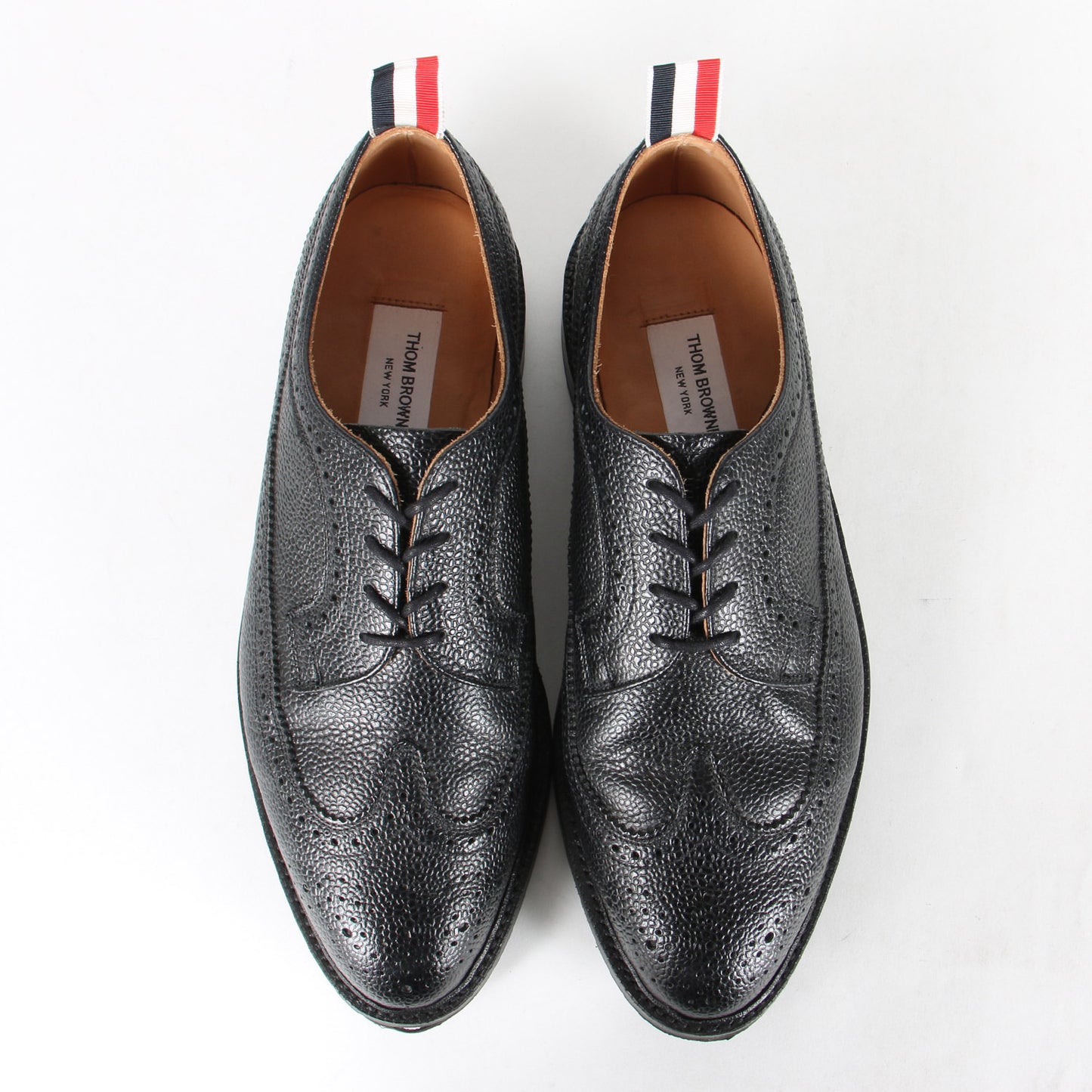 レザー ソール ロングウィング ブローグ シューズ