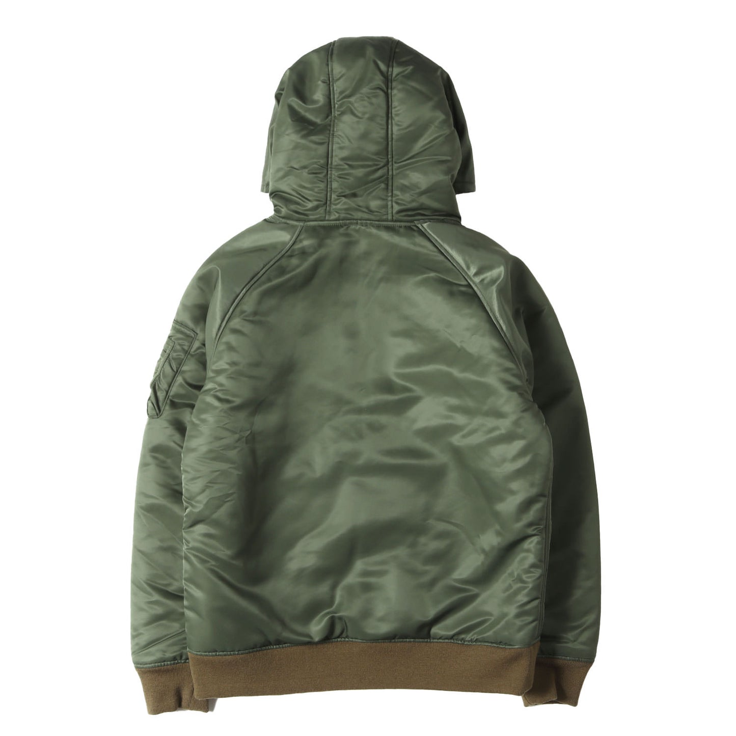 ハイネック フーデッド ミリタリー フライト ボンバー ジャケット (High Neck Hooded MA-1 Type Jacket)
