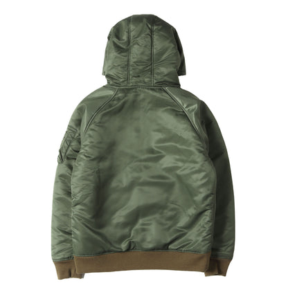 ハイネック フーデッド ミリタリー フライト ボンバー ジャケット (High Neck Hooded MA-1 Type Jacket)