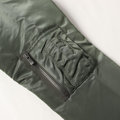 ハイネック フーデッド ミリタリー フライト ボンバー ジャケット (High Neck Hooded MA-1 Type Jacket)