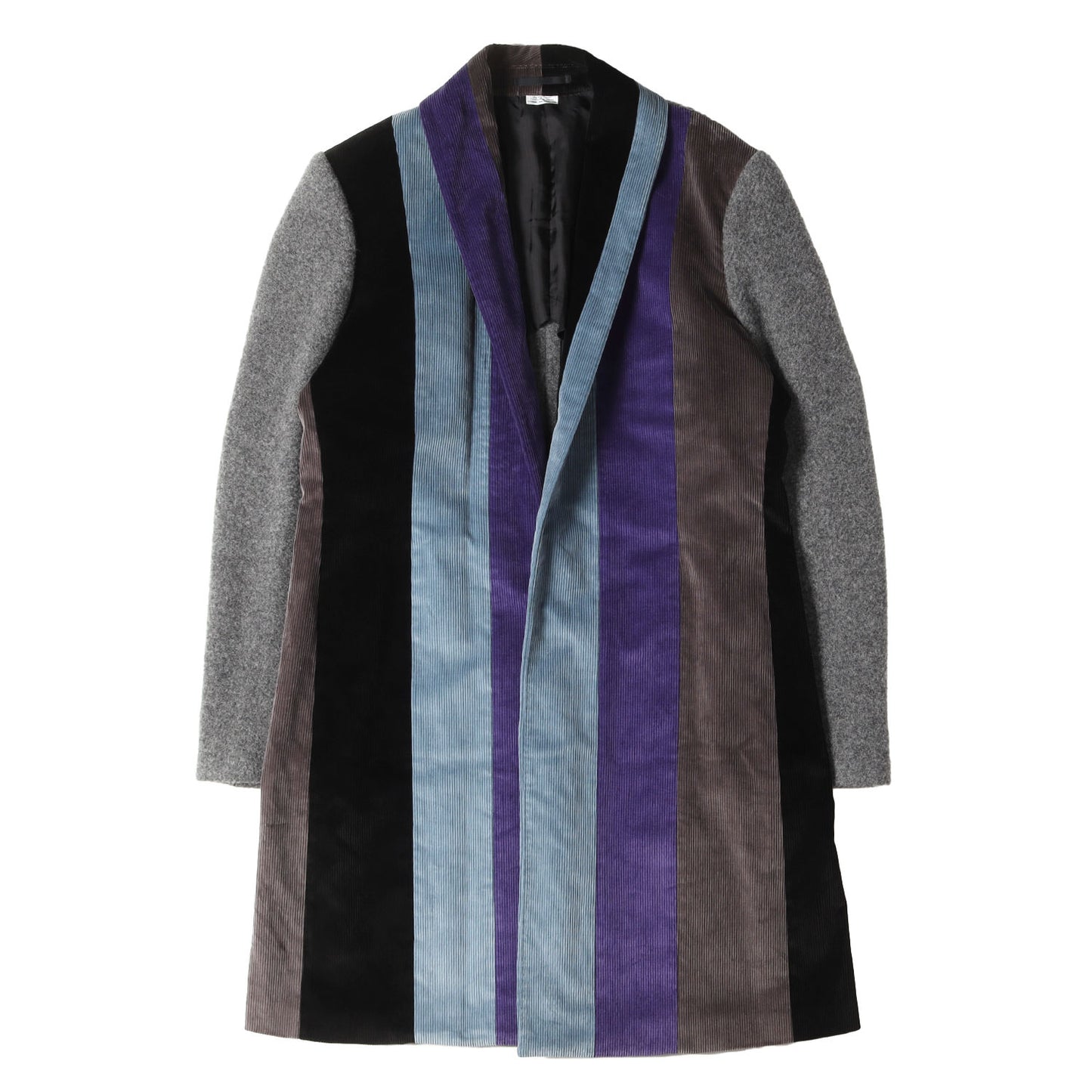 22AW マルチ コーデュロイ メルトン 切替 ボタンレス ショール コート