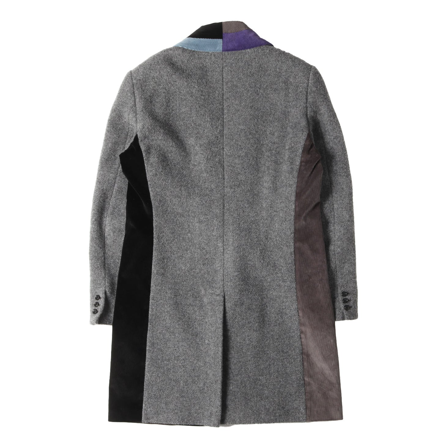 22AW マルチ コーデュロイ メルトン 切替 ボタンレス ショール コート